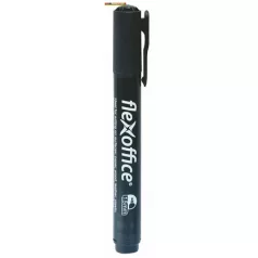   FLEXOFFICE PM03 Alkoholos marker, 1,5 mm, kúpos,  fekete (permanent, alkoholos filctoll)