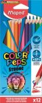   MAPED Color'Peps Strong Színes ceruza készlet, háromszögletű,  12 különböző szín 862712