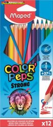 MAPED Color'Peps Strong Színes ceruza készlet, háromszögletű,  12 különböző szín 862712