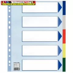   Regiszter, műanyag, A4 Maxi, 5 részes, ESSELTE 15266 ( elválasztó) 