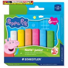  Aszfaltkréta, jumbo, STAEDTLER "Noris® Junior 2365", Peppa malac, 6 szín/dob