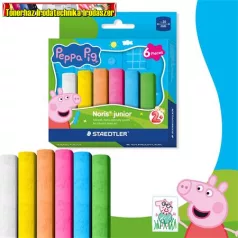   Aszfaltkréta, jumbo, STAEDTLER "Noris® Junior 2365", Peppa malac, 6 szín/dob