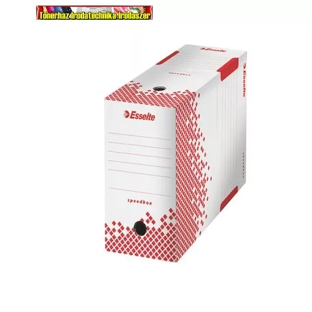 ESSELTE Speedbox Archiválódoboz, A4, 150 mm, újrahasznosított karton,  fehér, 623909