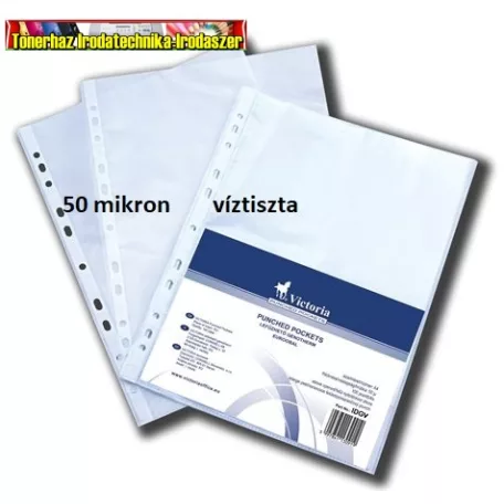 VICTORIA Genotherm, lefűzhető, A4, 50 mikron, víztiszta felület 100db/cs IDGV
