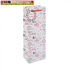   Dísztasak Clairefontaine/Eurowrap 12,7x35,5 cm boros, Merry Xmas (italtasak)