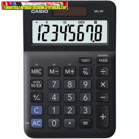 CASIO MS-8 F, asztali Számológép,  8 számjegy,  fekete (MS8F)