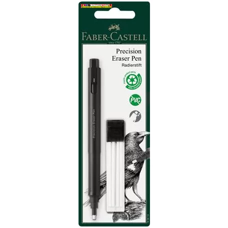 FABER-CASTELL Radírstift, precíziós, 4 db pótbéllel