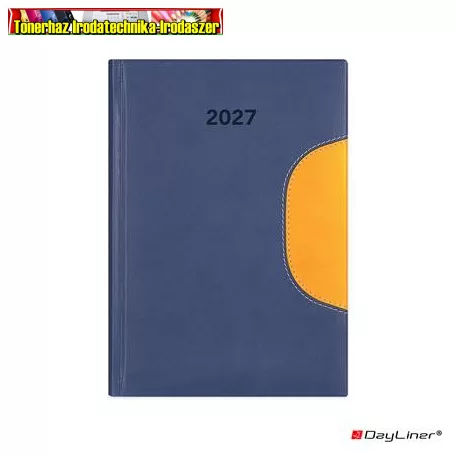 DAYLINER Memphis határidőnapló, naptár, tervező, B/5 heti kék-sárga (2027 évi) (agenda)