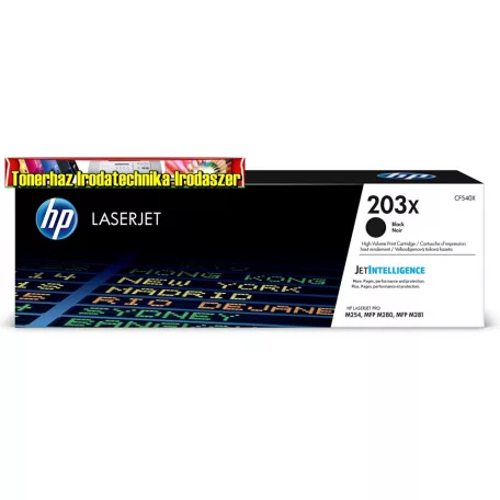 HP 203X CF540X nagy kapacitású fekete eredeti toner 3,2K