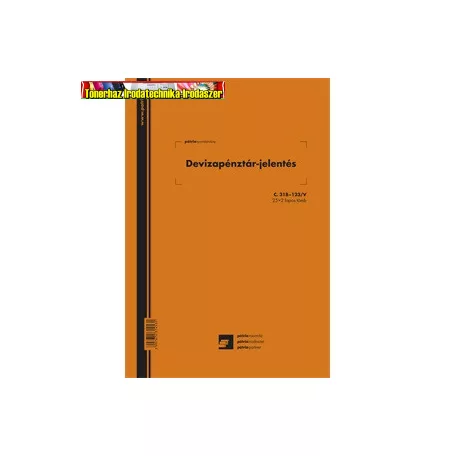 Deviza pénztárjelentés 25x2 lapos tömb A/4 álló PÁTRIA C.318-123/V