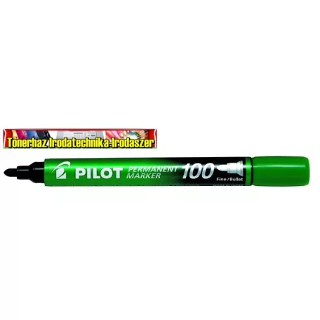 PILOT Permanent Marker 100 alkoholos filc vastag gömb hegyű (kúpos) zöld