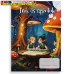   Füzet pd kisalakú Írok és rajzolok II. vonalas-sima 32 lapos (olvasónaplóhoz)