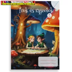   Füzet pd kisalakú Írok és rajzolok II. vonalas-sima 32 lapos (olvasónaplóhoz)