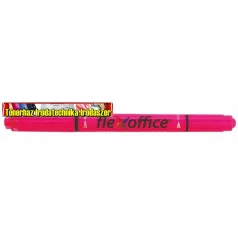   FLEXOFFICE Szövegkiemelő, 1,0/4,0 mm, kétvégű,  "HL01", rózsaszín
