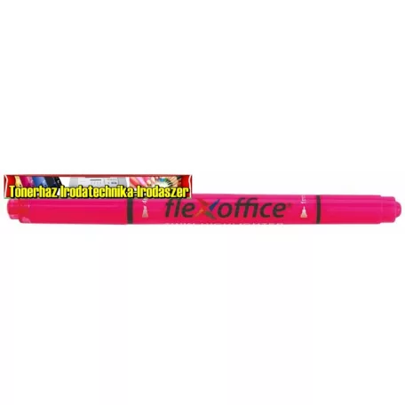 FLEXOFFICE Szövegkiemelő, 1,0/4,0 mm, kétvégű,  "HL01", rózsaszín