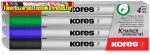   KORES K-Marker Tábla- és flipchart marker , 1-3 mm kúpos,  4 különböző szín