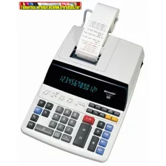   SHARP EL-2607LG Számológép, szalagos, 12 számjegy, 2 színű nyomtató
