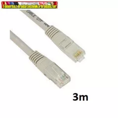 KÁBEL UTP CAT6 PATCH 3M, SZÜRKE