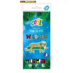   COOL BY VICTORIA Wildlife Színes ceruza készlet, háromszögletű,  12 különböző szín