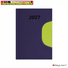   Határidőnapló DAYLINER Memphis, kék-zöld B/6 heti  2027 (agenda,naptár)