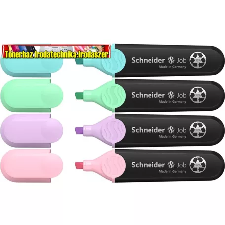 SCHNEIDER Job Pastel Szövegkiemelő készlet, 1-5 mm,  4 különböző pasztell szín