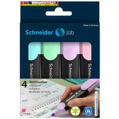   SCHNEIDER Job Pastel Szövegkiemelő készlet, 1-5 mm,  4 különböző pasztell szín