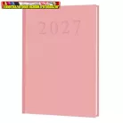 Határidőnapló, naptár, tervező, A5, napi,  rózsaszín (2027 évi) (agenda)