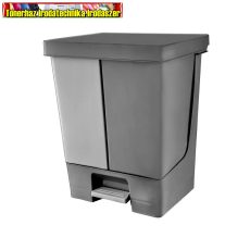 DUO pedálos szelektív szemetes kivehető vödörrel Fekete-szürke 25+25L