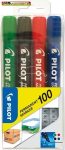    PILOT  Permanent Marker 100 Alkoholos marker, 1 mm, kúpos,4 szín/cs