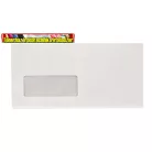 LA/4 szilikonos boríték BAL ablakos 35x90mm 1000db/doboz 110x220mm (LA4)