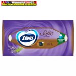   Zewa Softis Parfume 4 rétegű levendula illatú dobozos papírzsebkendő - 4 rétegű, 80 db/dob