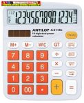 Antilop A-2114C 14 digit asztali számológép narancs