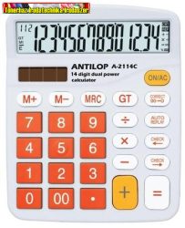 Antilop A-2114C 14 digit asztali számológép narancs