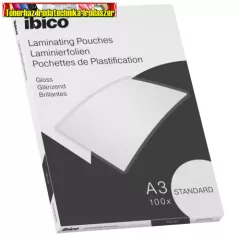   Lamináló fólia A/3 IBICO Basics Standard Pouch 125mic fényes 100db/dob (303x426mm) (627313)