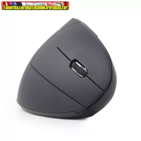 Gembird MUSW-ERGO-01 Ergonomic wireless mouse Black (vezeték nélküli egér)