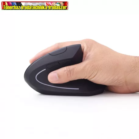 Gembird MUSW-ERGO-01 Ergonomic wireless mouse Black (vezeték nélküli egér)