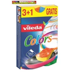 Mosogatószivacs, 3+1 db, VILEDA Pure Active Colors