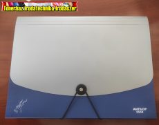 Antilop 5558  Irattartó gumis mappa  12 részes műanyag szürke-kék (harmónika)