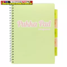   Spirálfüzet, A4, vonalas, 100 lap, PUKKA PAD Pastel project book, vegyes szín