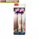 57579 Rozsdamentes acél kávéskanál / latte macchiato kanál - szivárványos - 195 x 32 mm - 2 db / csomag