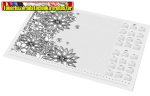   Könyökalátét, A3, 410x297 mm, színezhető, PANTA PLAST, virágos (könyöklő) 