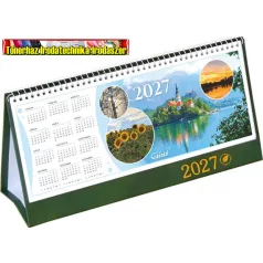Naptár, asztali, álló,  CSÍZIÓ, Öko, zöld (2027 évi)