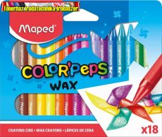 Zsírkréta, MAPED Color Peps Wax, 18 különböző szín (18db/cs)