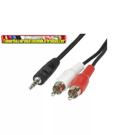 Audió kábel 3.5mm jack - 2x RCA 3m 50196 