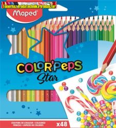 MAPED ColorPeps Színes ceruza készlet, háromszögletű,  48 különböző szín