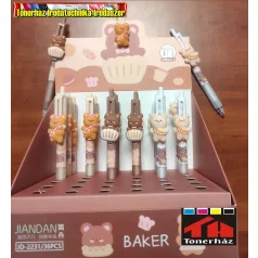 Zselés toll BAKER JD-2231 nyomógombos 0,5 mm