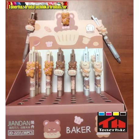 Zselés toll BAKER JD-2231 nyomógombos 0,5 mm