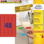   Avery-Zweckform Etikett címke -L6038-20- 45,7x21,2mm 20ív/dob piros