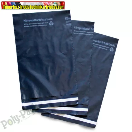 Öko (környezetbarát ) ragasztócsíkos futártasak 250x350+50x0,060 mm
