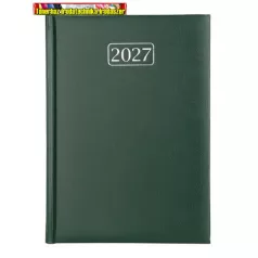   VICTORIA OFFICE Chrono határidőnapló, naptár, tervező, A5, napi,  zöld (2027 évi) (agenda)